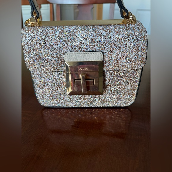 Aldo Chiadda Champagne Glitter Mini Bag - Picture 2 of 11